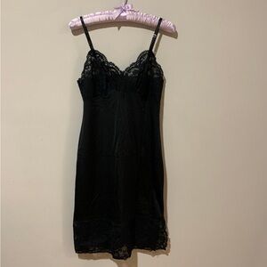 Vintage Van Raalte black slip dress
